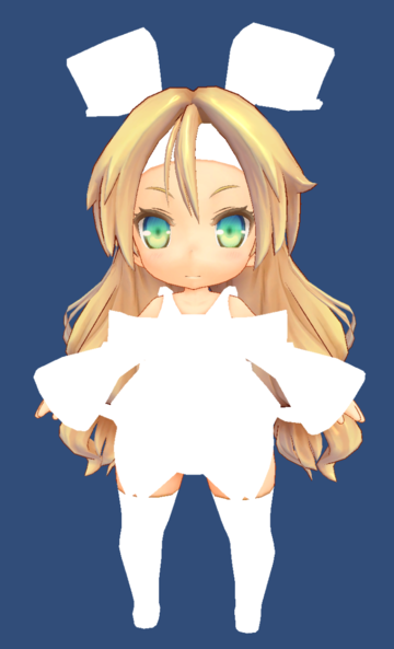 単一色シェーダーに変えたUnityちゃん