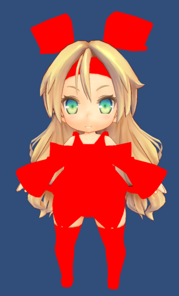 赤色に変えたUnityちゃん